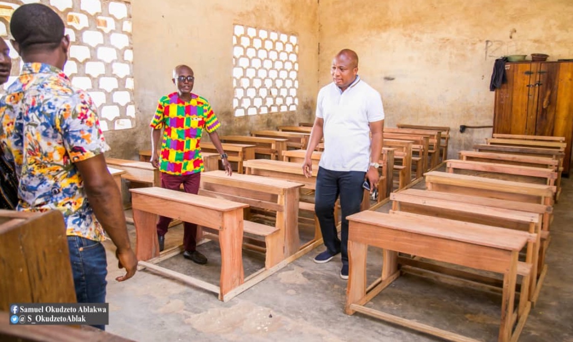 S_OkudzetoAblak's tweet photo. Took advantage of the independence holiday to replace all old and weak furniture as I also provided extra furniture to cater for five of the fastest growing basic schools in Battor-the capital of my beloved constituency.

I expect my dear pupils to return to a more comfortable /1 https://t.co/M1GIsMRKxJ