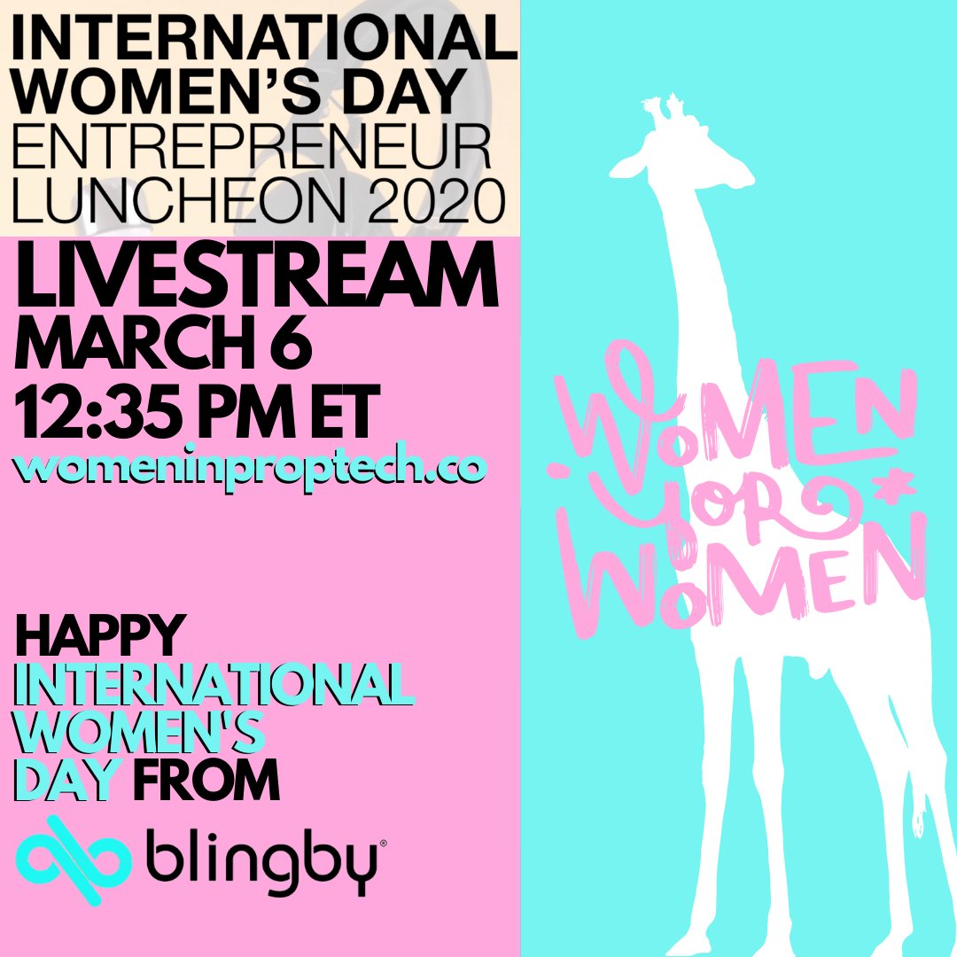 We are proud to be livestreaming the Keynotes from today's International Women's Day Entrepreneur Luncheon hosted by <a href="/WomenInPropTech/">Women in PropTech (WiPT)</a>. Livestream at the link➡️ womeninproptech.co