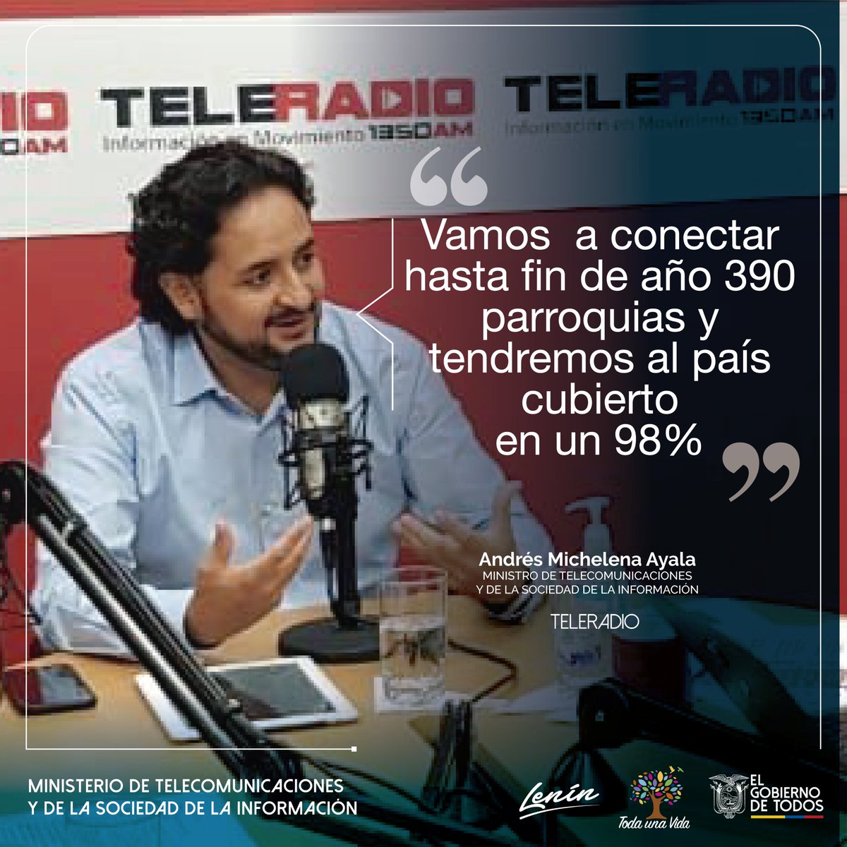 Telecom_Ec's tweet photo. El Ministro @caanmichelena dialogó en @radio_sucre700
y @teleradioec sobre las acciones de #ElGobiernoDeTodos para enfrentar el coronavirus, la plataforma digital fortalecida y el trabajo para consolidar el #EcuadorDigital.

#ActivadosPorLaSalud 

Conoce sus declaraciones. ⬇️ https://t.co/N967fZUvL8