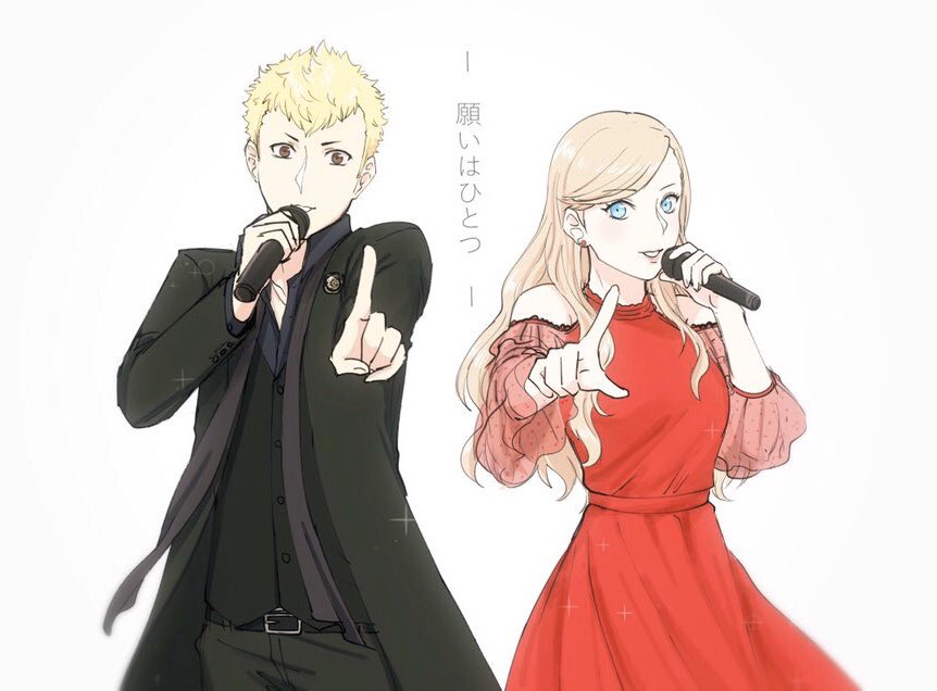 There is a song where Ryuji and Ann's VA singing together so I drew th...