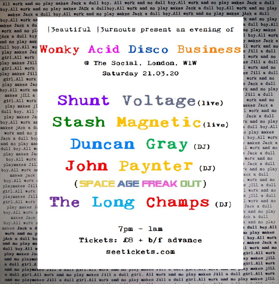 Hello. I’ll be playing some records in that London on Saturday 21st alongside some infinitely more talented people - at <a href="/thesociallondon/">thesociallondon</a> no less. No pressure then...!