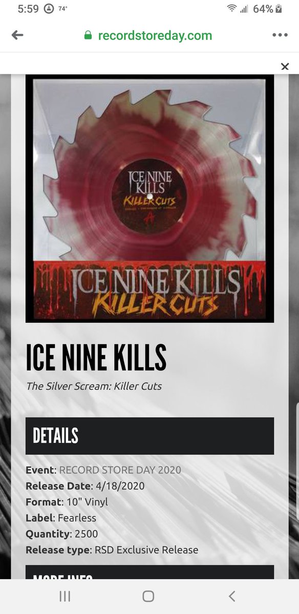 BenjaminEarley's tweet photo. @ICENINEKILLS has a @recordstoreday release this year! It looks awesome! I need this in my life! #silverscream #iceninekills #killercuts #horror @PAT_terns @SpencerICE9K @rickyarmellino @DSugarmanMusic https://t.co/vOjouhHh5z