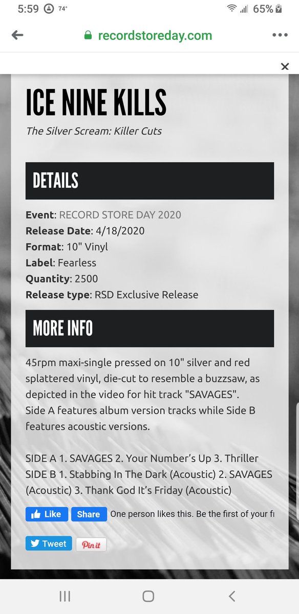 BenjaminEarley's tweet photo. @ICENINEKILLS has a @recordstoreday release this year! It looks awesome! I need this in my life! #silverscream #iceninekills #killercuts #horror @PAT_terns @SpencerICE9K @rickyarmellino @DSugarmanMusic https://t.co/vOjouhHh5z
