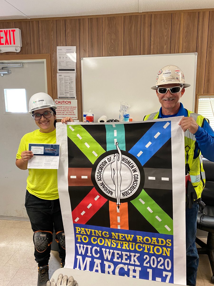 HarperLimbach's tweet photo. Harper West Florida’s Helper, Leady Carrion was recognized for a job well done by Field Operations Manager, Ron Fleming on the AdventHealth Tower job site in Tampa! #nawic #wicweek2020 https://t.co/l1AZH6MOPT