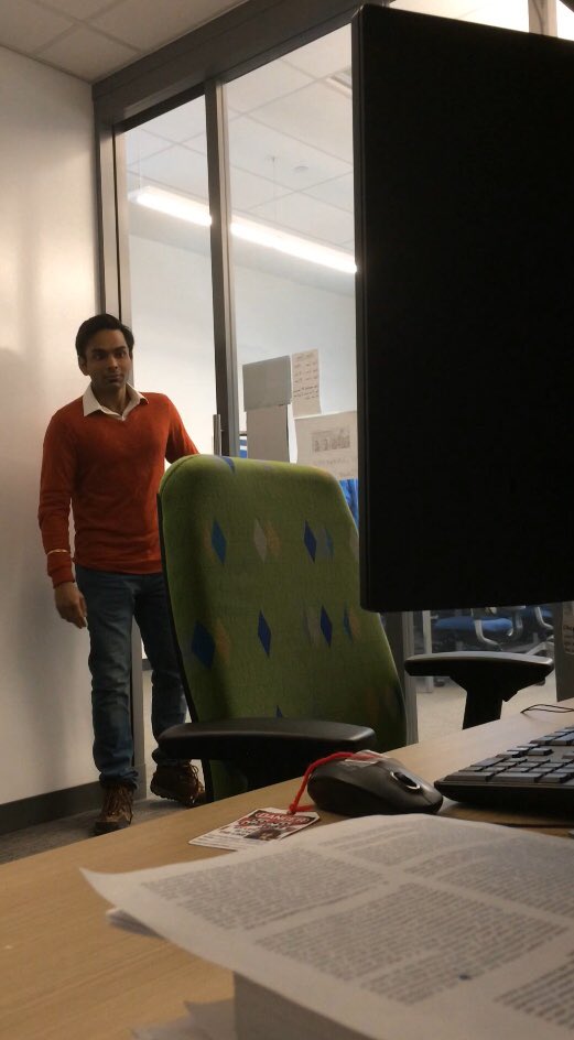 AFlyingGeoffrey's tweet photo. Amusingly, our purely computational research group (who sits tamely in the office all day) has to do lab safety training designated for the whole building. So I made up some lockout tags last night and played a joke on Akshay, our unofficial safety czar. #labtweets https://t.co/TTIltWRJuO