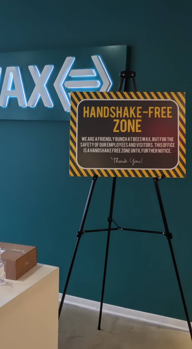 We're a #handshakefree zone at @BeeswaxIO