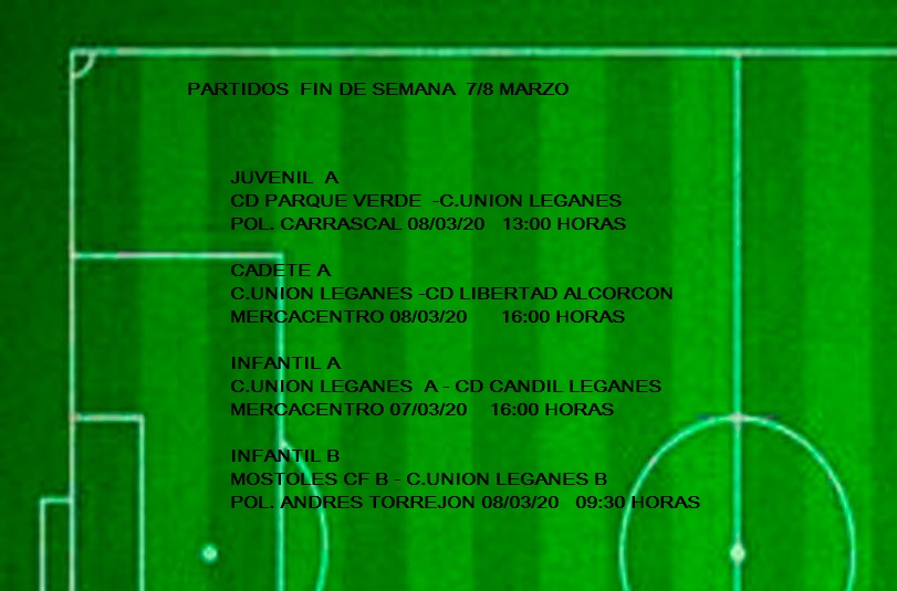 Union_Leganes's tweet photo. Partidos fin de semana 7/8-03-20
#FutbolEsVida #FutboBase 
#vamosunion https://t.co/GiOfgz10Ag