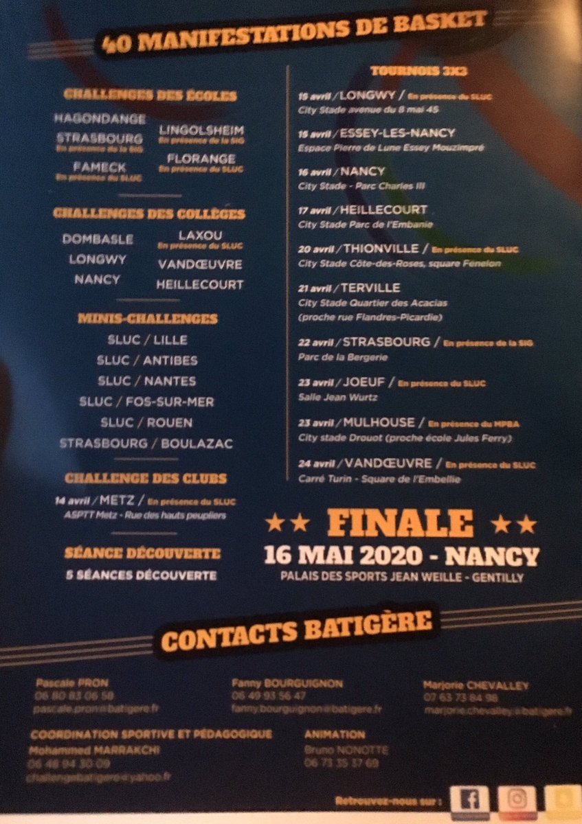 AlineSoph_MAIRE's tweet photo. Lancement du challenge de #basket 🏀 #Batigere avec des manifestations et des tournois 3X3 dans les quartiers, clubs et écoles.
Finale prévue le 16 mai.
👏 à Mérédis Houmounou, joueur du @SLUCbasketNancy, parrain de la 26ème édition. https://t.co/uUnLIRnW9k