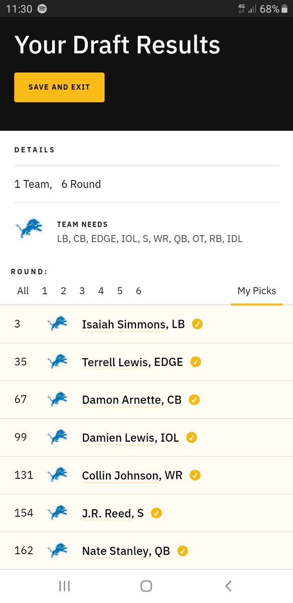 EnLions's tweet photo. #MockDraftDay https://t.co/3T1z4jHTIi