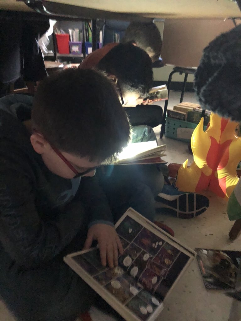 AlysonDurrett's tweet photo. Camp Read S’more!  Flashlight reading today!  The boys called theirs Fort Sumter!  They love Alabama History!  @columbiaeschool  #cesastros #gofourthCES https://t.co/j9Z5xFIHsn