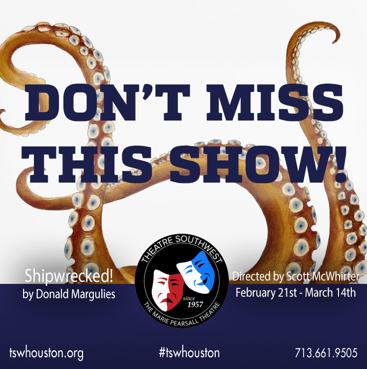 TSWHouston's tweet photo. Your sunk if you miss this show! 
Get your tickets and join the adventure with the amazing cast of Shipwrecked! this weekend. 
Tickets: https://t.co/DZZ4diOtGS
#tswhouston #houstontheatre #onstage #performance #theatre #houston #tickets #shipwrecked https://t.co/1PcPoCN3BW