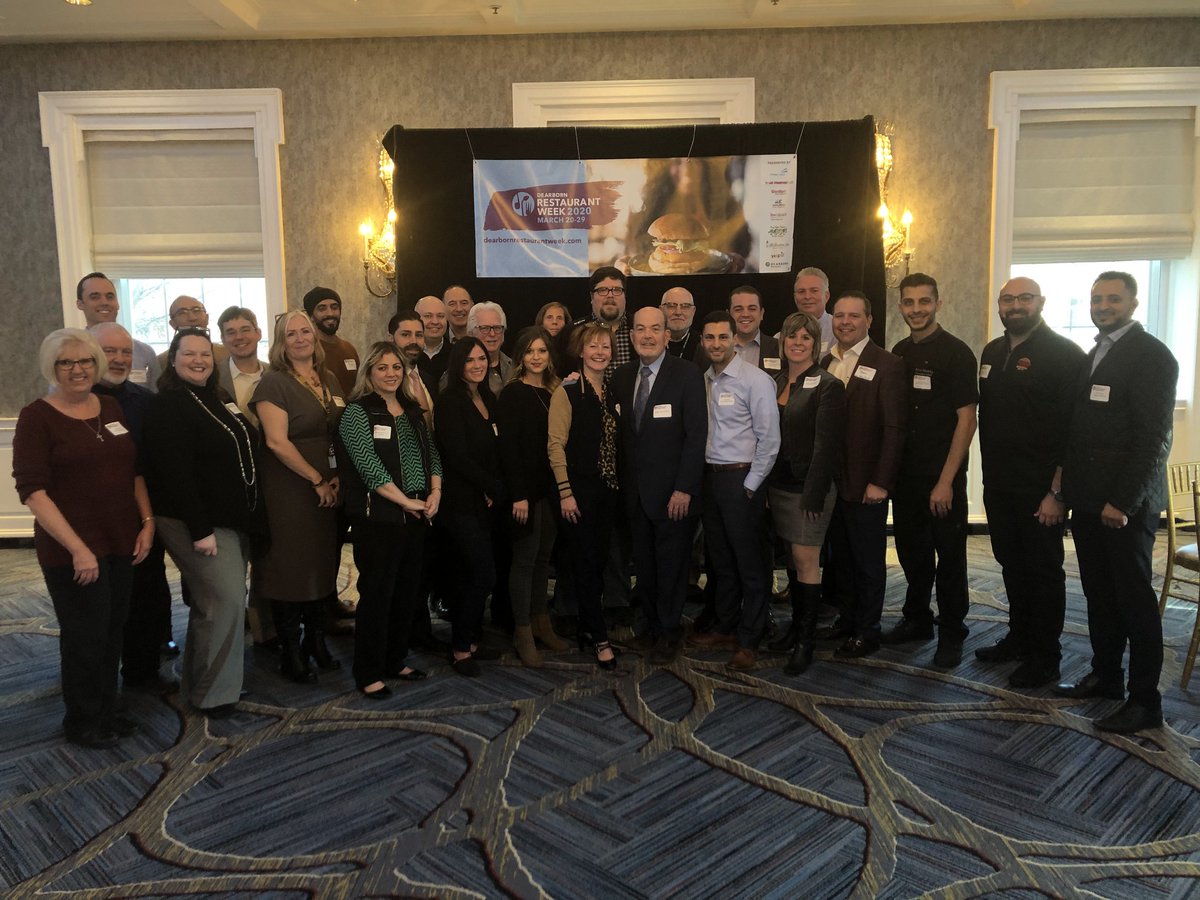 DearbornRW's tweet photo. Thank you to the wonderful #DearbornRestaurantWeek supporters, restaurants and sponsors who joined us at this week's kick-off event at @thedearborninn. We're all counting down the days until #DearbornRW2020! https://t.co/XLEa2cYXli
