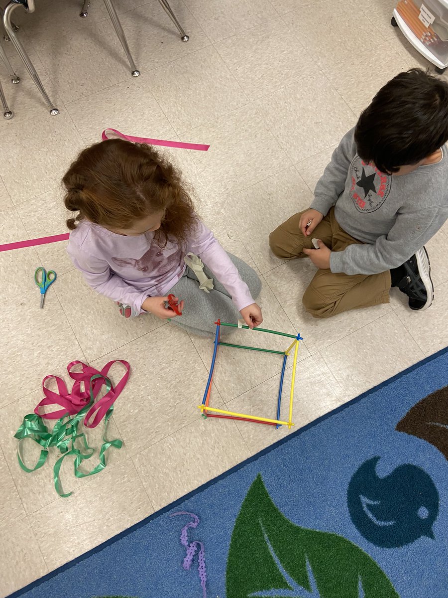 Kmtran322's tweet photo. Using a hands on approach to teaching 3D shapes- vertices, edges and lacing faces! #AACPSAwesome @RidgewayESAACPS https://t.co/c8k7oJotjp