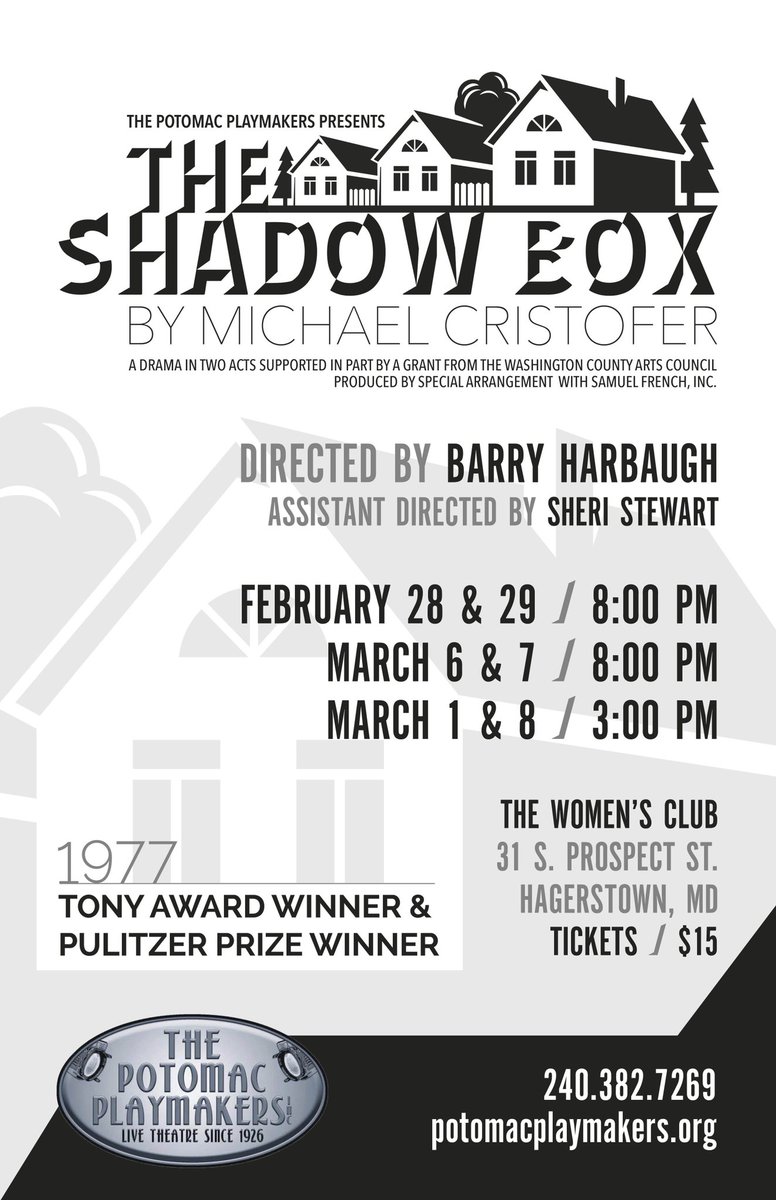 PPlaymakers's tweet photo. “The Shadow Box” returns for the second and final weekend of performances! Showtime at The Women’s Club is Friday and Saturday at 8:00, and Sunday at 3:00. Get your tickets now at https://t.co/swZwjosTPq! https://t.co/Gjz0CPb1BG