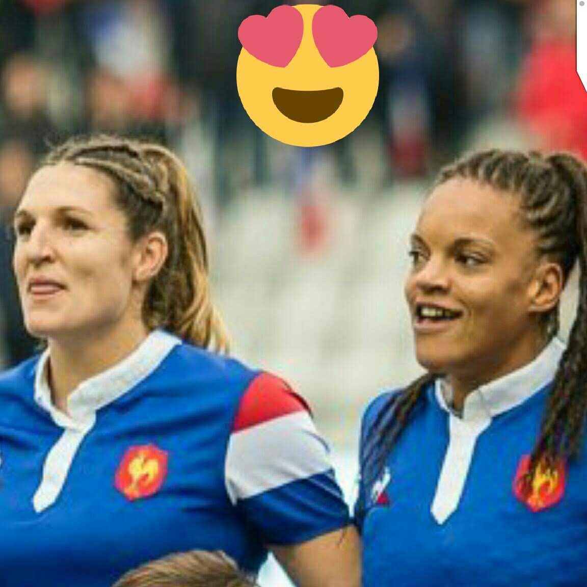 olivier_winter's tweet photo. Bon week-end ! #AllezLesBleues #AllezLesBleus #SCOFRA en commençant ce soir avec la team @AnnickHayraud et notre 2nde ligne @LenaigCorson #tresses🇫🇷 et @safizizir #casque🇫🇷 🏉💪 https://t.co/G6oe9qiJXf
