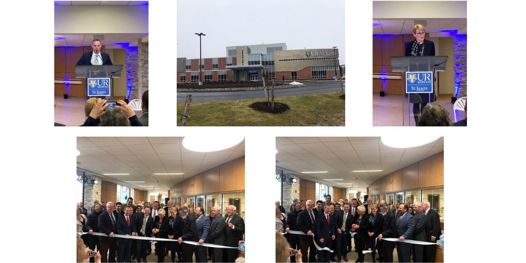 SteubenIDA's tweet photo. A ribbon cutting ceremony this morning officially opened the new St. James Hospital in Hornell!  Thanks to @UofR for investing in Steuben County! 
#Hornell  #lifeinSteuben  #STSoaring  #qualityhealthcare https://t.co/NSOlxddZ9e