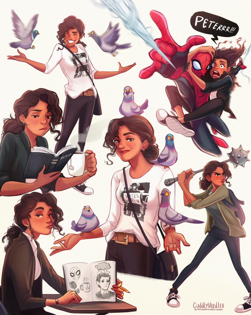 'I'm Michelle, But my friends called me MJ.'

Check out “MJ (Zendaya Coleman) Sketch #71” by @cuddlyveedles: bit.ly/3aKhdqb 
@Zendaya #Spiderman #CharacterSketches