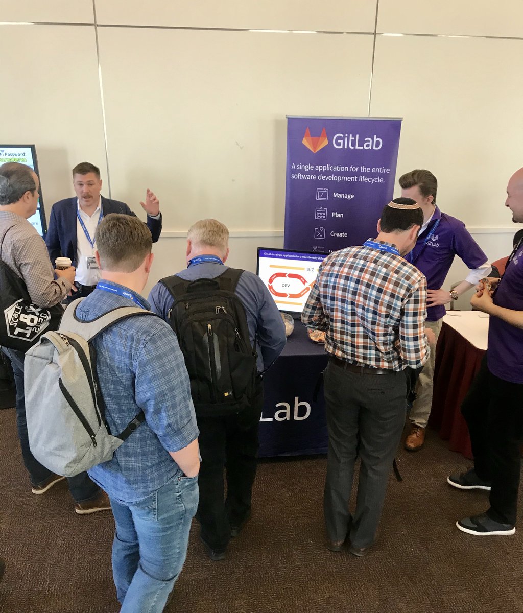 rachelhilll's tweet photo. Who's at #scale18x &amp; #devopsdayLA ? Come by and check out the @gitlab booth for some awesome swag and enter our raffle for a chance to win a Nintendo Switch! #devopsday #devops #gitlab #allremote https://t.co/umY1tldTkP