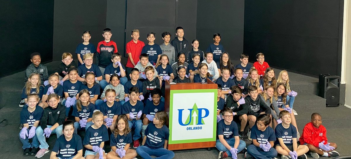 Our Student Council members showed their big hearts through community service at UP Orlando yesterday, helping in the market place and grocery store! <a href="/lhpclassroom/">LHPclassroom</a> #heartofahighlander