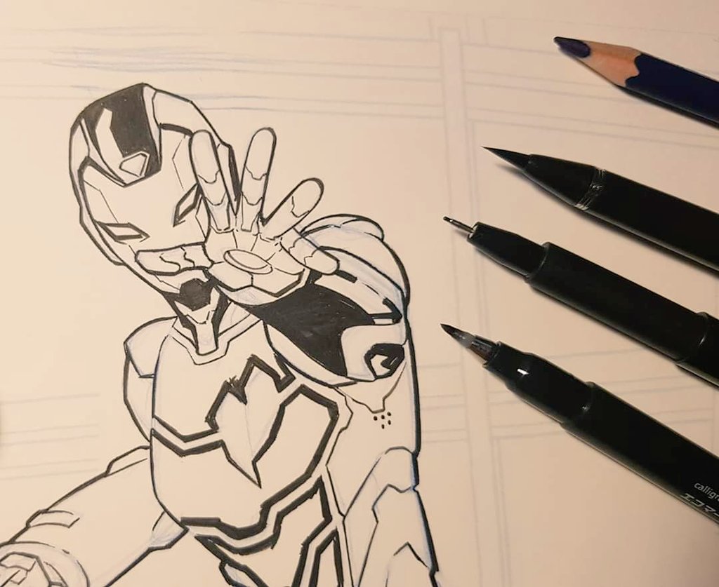 ...traditional art on paper: welcome to 2020!

#ironheart2020 
#ironman2020 
#ironman 
#ririwilliams 
#Marvel 
#davidmessina