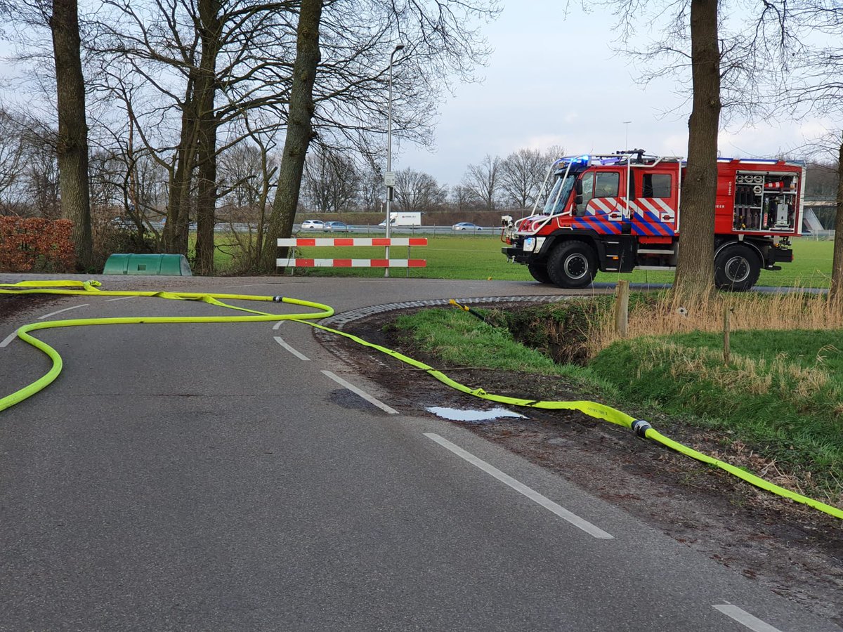 Melding gebouwbrand Haarweg Woudenberg
