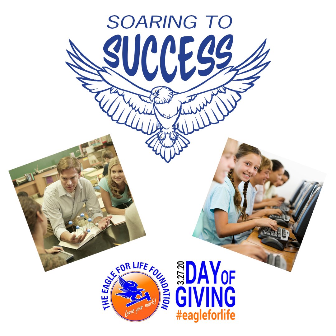 EagleforLife24's tweet photo. 📣 2020 Project Announcement! 📣

We're helping Jasper County students Soar to Success!

Join us on Friday, March 27, 2020 for our third annual Day of Giving to raise $21,000 for Jasper County schools! Learn more: https://t.co/uFNgr4v0we https://t.co/qNgSd38CwA