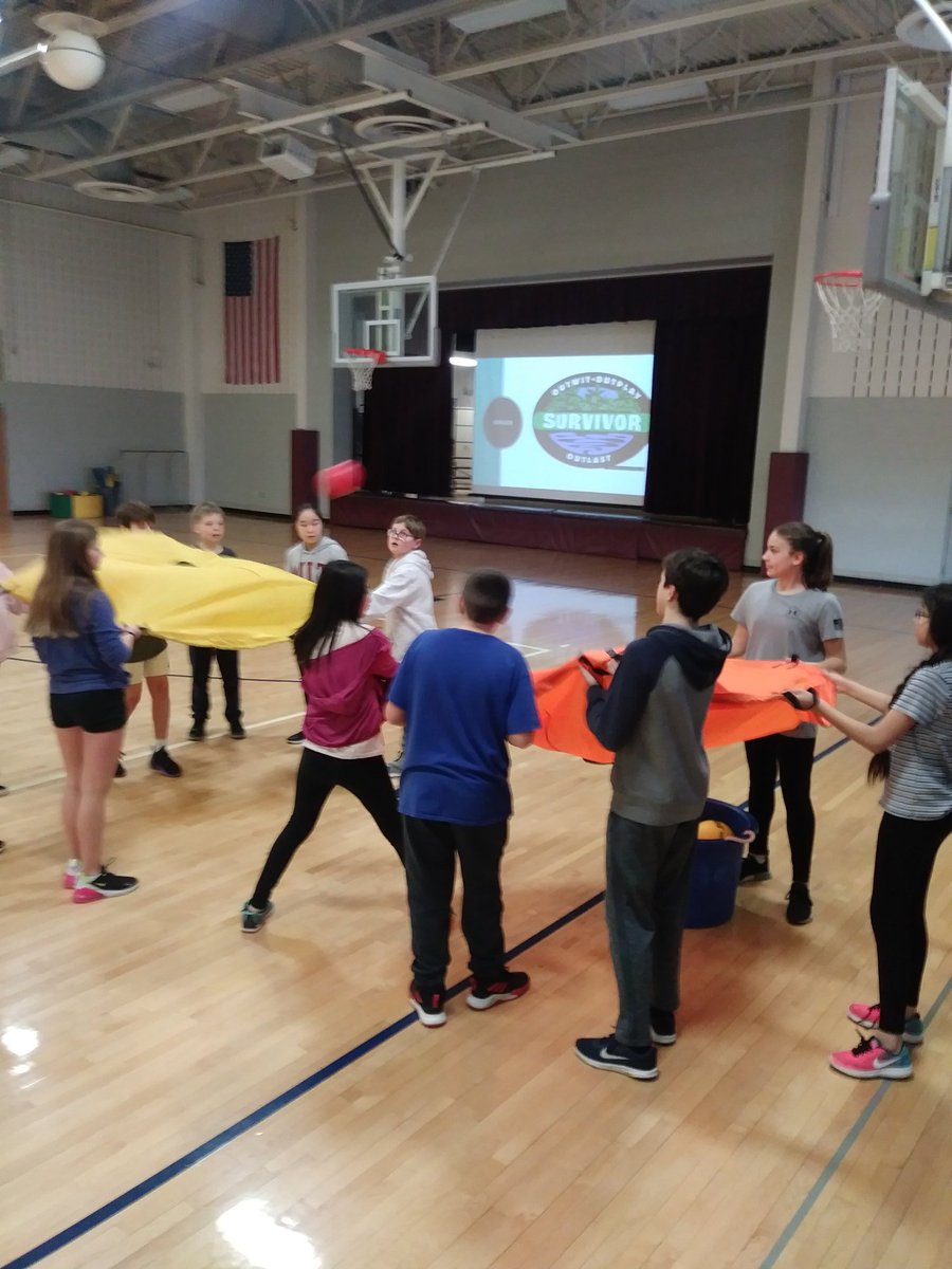 Teamwork at BV is simply amazing during Survivor unit. <a href="/CBSDhpe/">Central Bucks Health & PE</a> <a href="/CBBridgeValley/">Bridge Valley Elem</a>