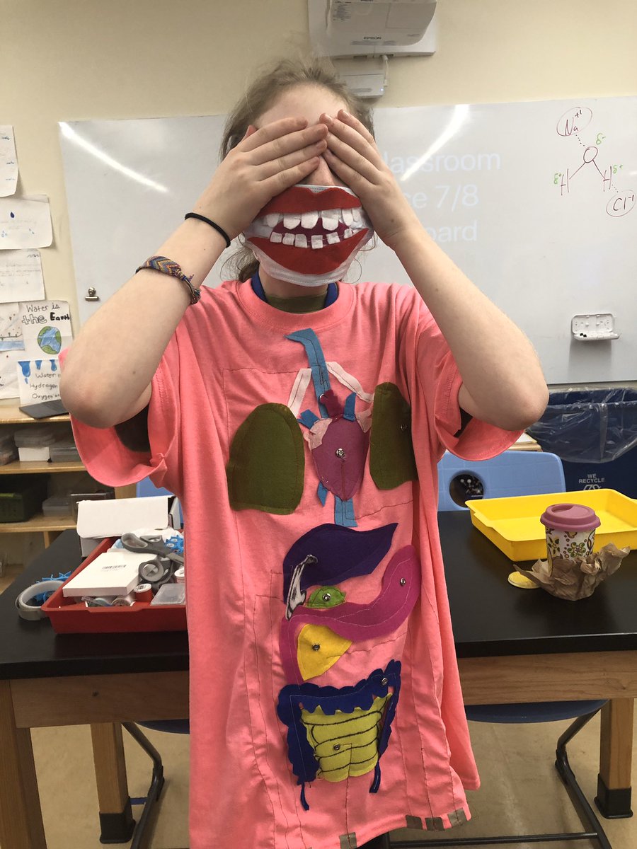 Completed interactive body systems t-shirt built by a team of 7th grade #science students <a href="/The_School/">TheSchoolAtColumbia</a>. #sewing #programming #makered