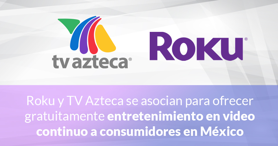 gruposalinas's tweet photo. #ComunicadosGS
Los consumidores podrán disfrutar gratuitamente del entretenimiento de @Azteca en video continuo a través de la plataforma @RokuPlayerMX.
Conoce más 👉 https://t.co/pvTE55F9vx https://t.co/83wXrVPuvY