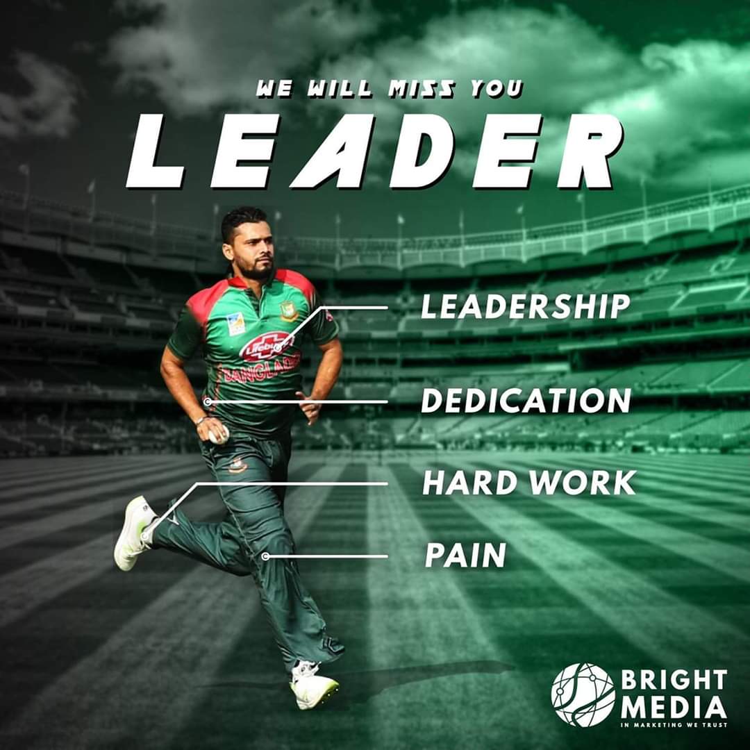 moniruzzaman829's tweet photo. বিদায় ক্যাপ্টেন 🙂
#Mashrafe #MashrafeMortaza https://t.co/u5IrefSrQO