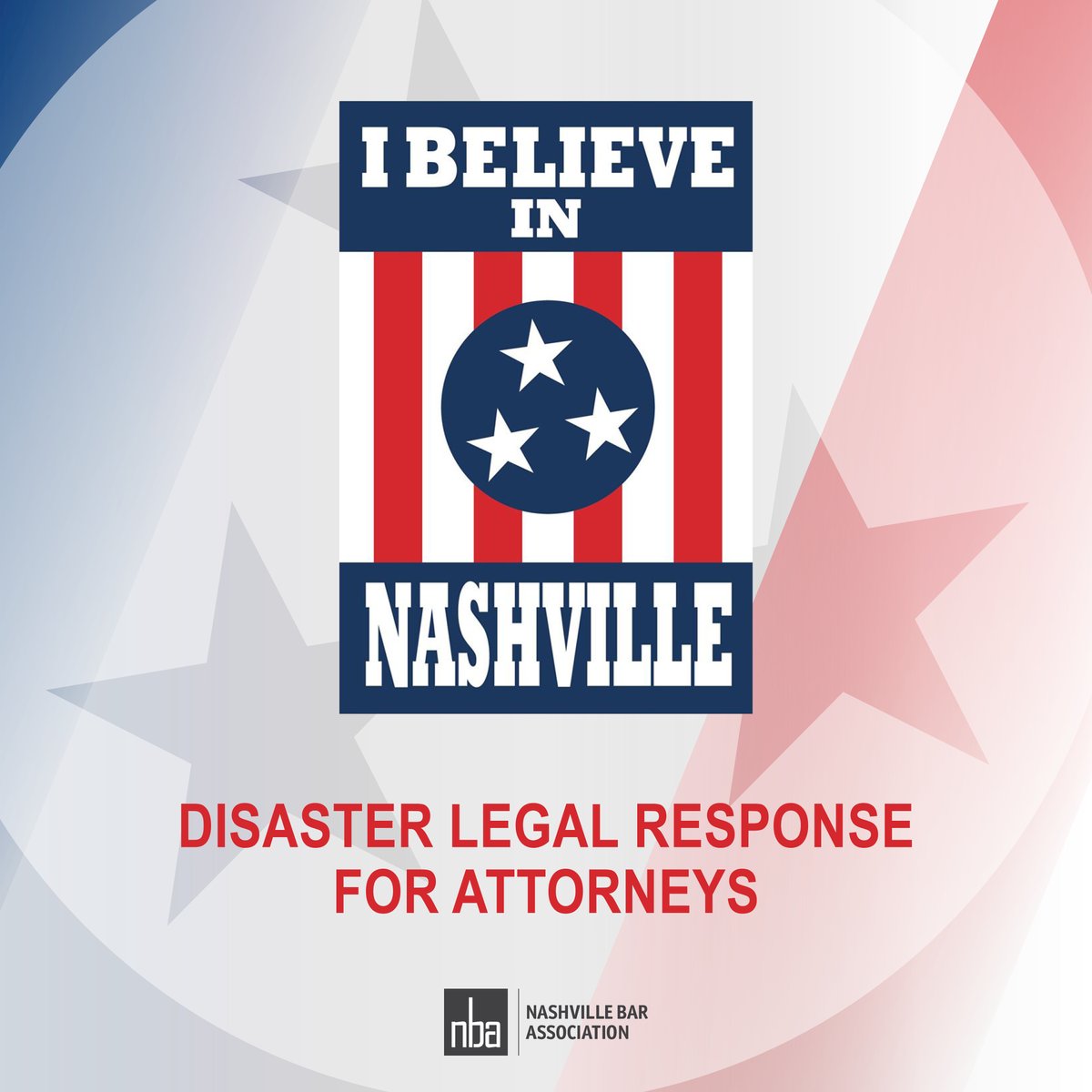 NashvilleBar's tweet photo. FOR ATTORNEYS: We are asking for volunteer lawyers to assist victims with legal problems arising from the disaster. For more information and to sign up, visit https://t.co/ovECMtp2Nq. #NashvilleStrong #NashvilleTornado #NBAstrong https://t.co/a5bsaeWRo9