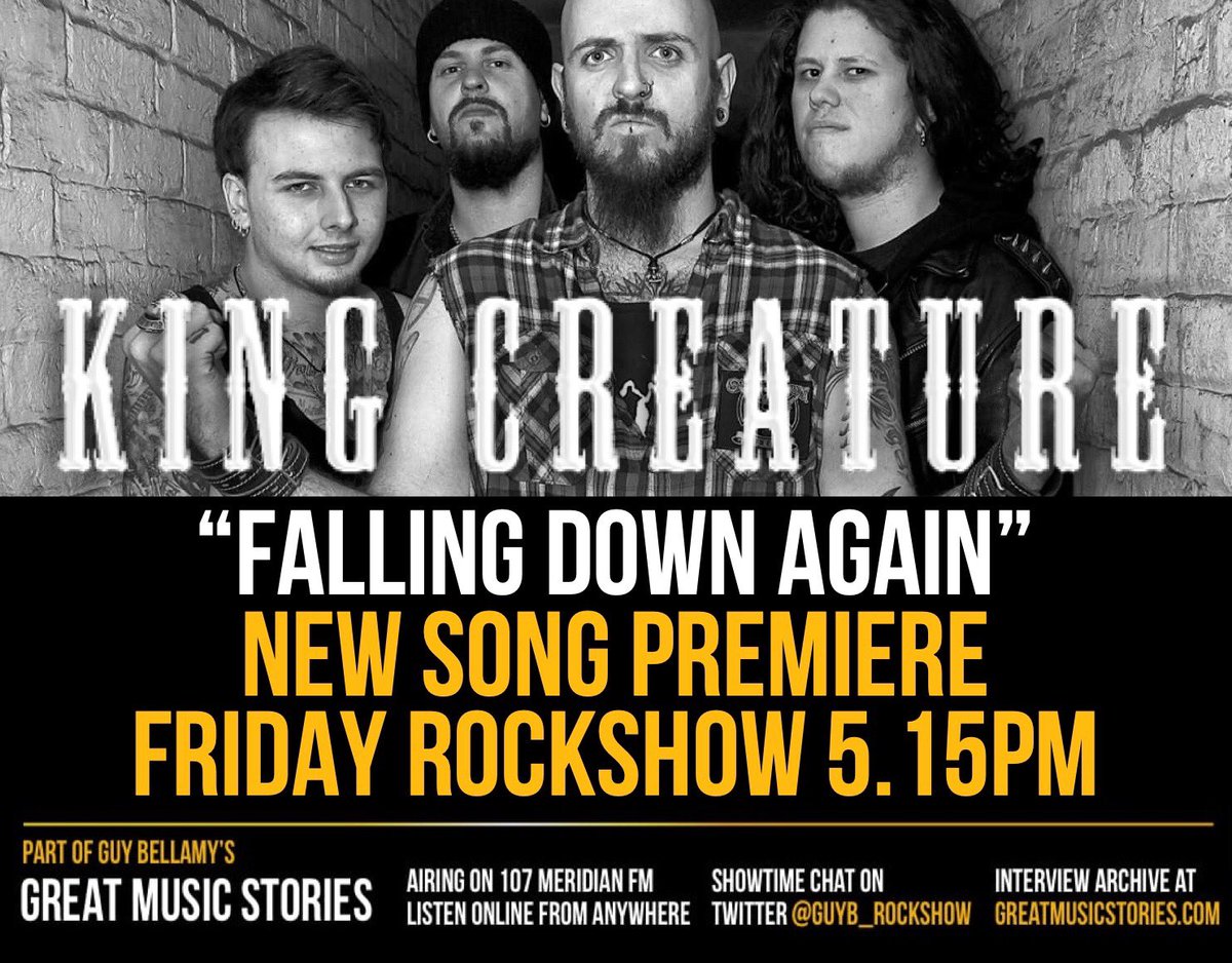 GuyB_rockshow's tweet photo. last week’s premiere is back for a second week. #Nowplaying Kings of Cornwall @KingCreature1 #FallingDownAgain. great tune 😎 https://t.co/pEILClfJW3