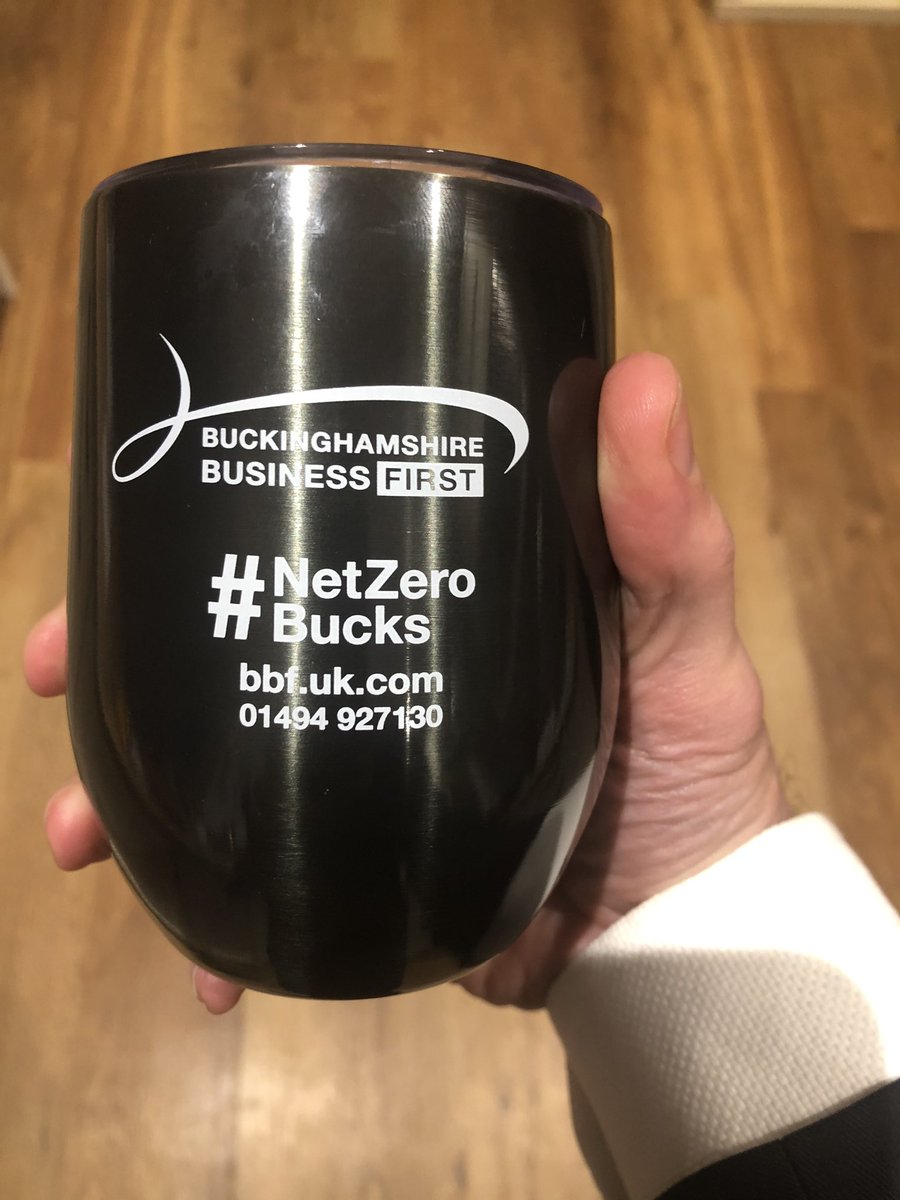 IanBarham1's tweet photo. I returned home from the brilliant @bbfuk #BucksBizExpo proudly displaying my #netzerobucks top swag. Only to be greeted by “ha ha daddy’s got a sippy cup” I don’t care, I’m going to do my bit for the planet, one coffee at a time. https://t.co/Jaj1Nz2PL8