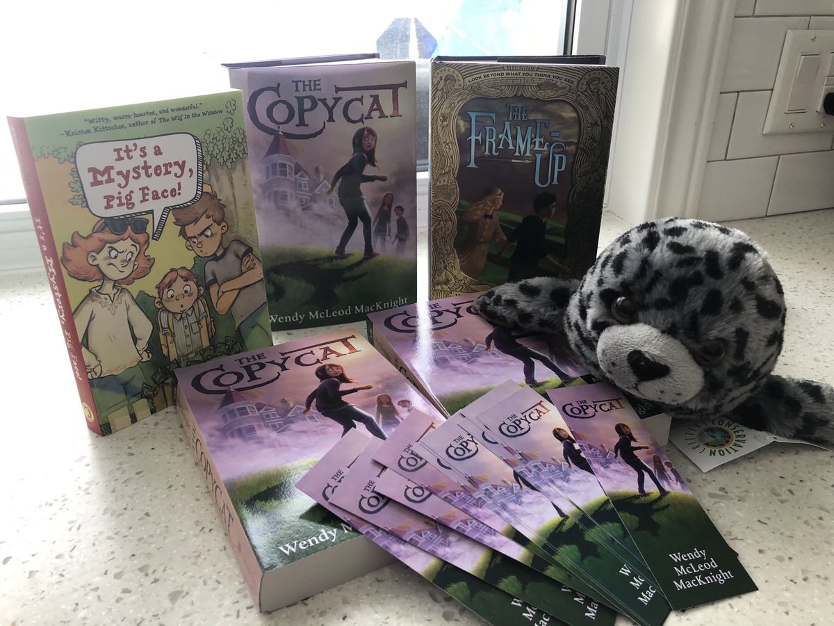 THE COPYCAT releases Tuesday March 10th! To celebrate, I’m giving away a great prize pack: a hardcover, two ARCS, my other books, bookmarks and your very own plush harbour seal! RT/F before March 10th to be entered! US/CAN ⁦<a href="/HarperChildrens/">HarperKids</a>⁩ ⁦<a href="/HarperCollinsCa/">HarperCollinsCa</a>⁩