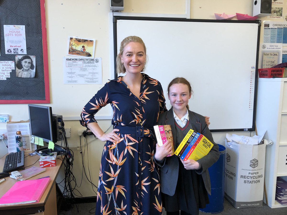 fgs_library's tweet photo. Thank you to award winning author @HolSmale for some fantastic workshops in @fgs_library today. The girls loved them!

#literacy #WorldBookDay #WorldBookDay2020 #geekgirl https://t.co/NA0h3EUQrq