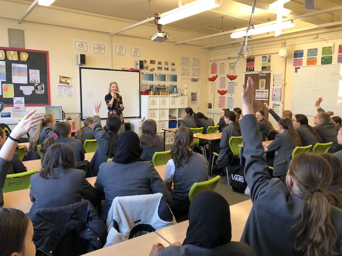 fgs_library's tweet photo. Thank you to award winning author @HolSmale for some fantastic workshops in @fgs_library today. The girls loved them!

#literacy #WorldBookDay #WorldBookDay2020 #geekgirl https://t.co/NA0h3EUQrq