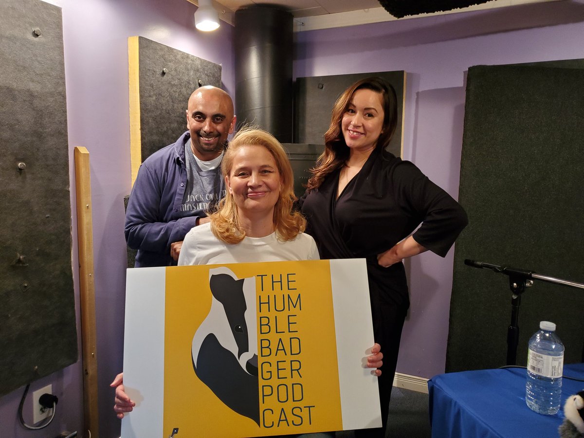 thehumblebadger's tweet photo. #Spotlight #Series concludes #successful 1st #season of #InterestingPeople &amp; #stories 🎧

#CanadasKeynoteHumourist @judycroon, known for her talk Relieving #Workplace #Stress with #Humour, visits with hosts @pablodassen &amp; @melyssamoniz. 🎙🦡  

Promo partners: @mdrnmississauga https://t.co/T2VutnTbK7