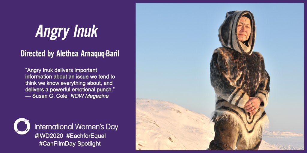 CanFilmDay's tweet image. We all know about the terrible “brutality” of the Arctic seal hunt or do we? @Alethea_Aggiuq's #AngryInuk shows the other sides to this story: families that need to be fed, a century-long hunting practice &amp;amp; a tradition central to Inuit communities in the Canadian Arctic #IWD2020