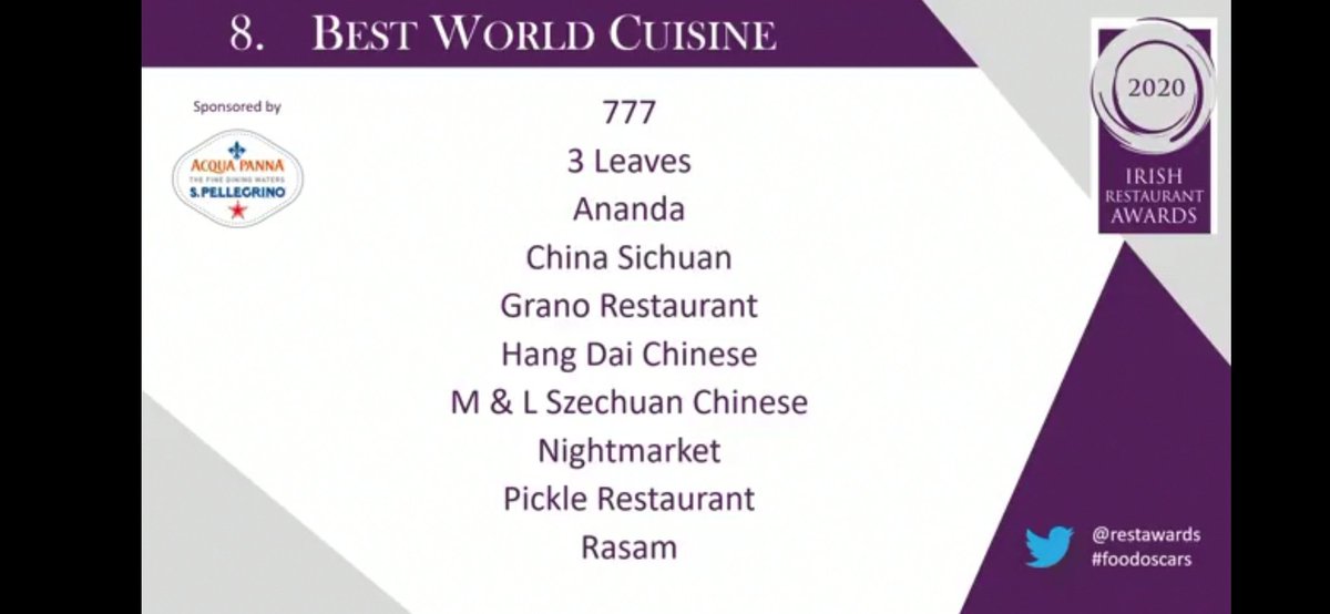 granodublin's tweet photo. We are so thrilled to be short-listed for Best Casual Dining and Best World Cuisine at the Irish @restawards Really looking forward to celebrating again this year with all of our friends. Thanks to all our amazing staff and customers. Grazie di cuore ❤ https://t.co/mK87cBFlxk