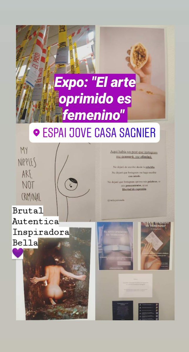 _LolaFlor_'s tweet photo. Personas que estéis en Barcelona, recomendación al 100% esta expo de arte censurado. Es increíble, hermosa, inspiradora, revolucionaria y real.  💜 https://t.co/IjFKtuayf0