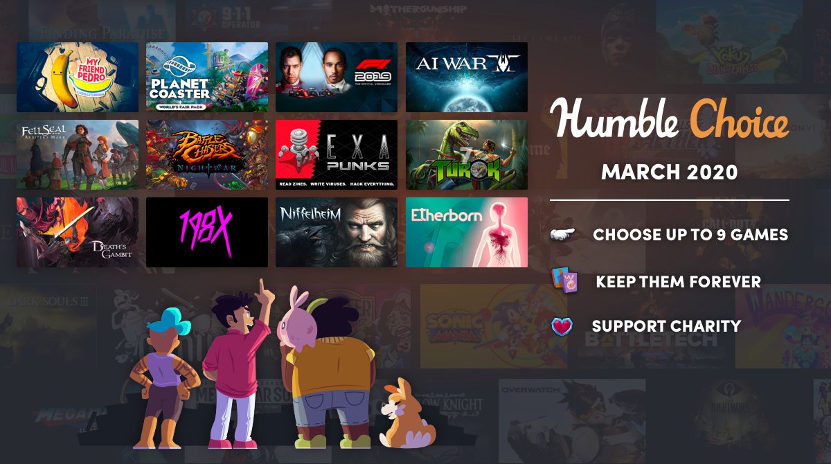 Humble Bundle on X: In our March 2020 #HumbleChoice sub, choose from 12  different games. Which ones will you choose?    / X