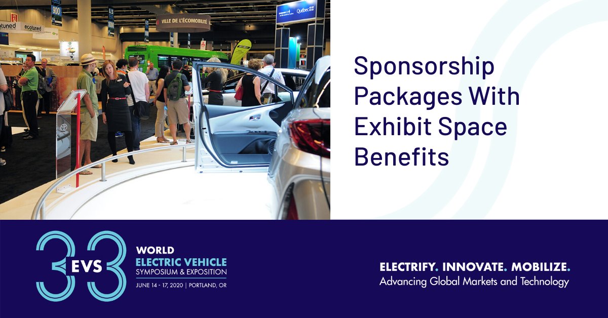 Electrify your visibility. 🕶️

Our sponsorship packages come with exhibit space benefits and more when you sign up! bit.ly/2uPWFx7

#EVS33PORTLAND #EVcharging #EnergyStorage #ElectricVehicles #EV #CleanEnergy