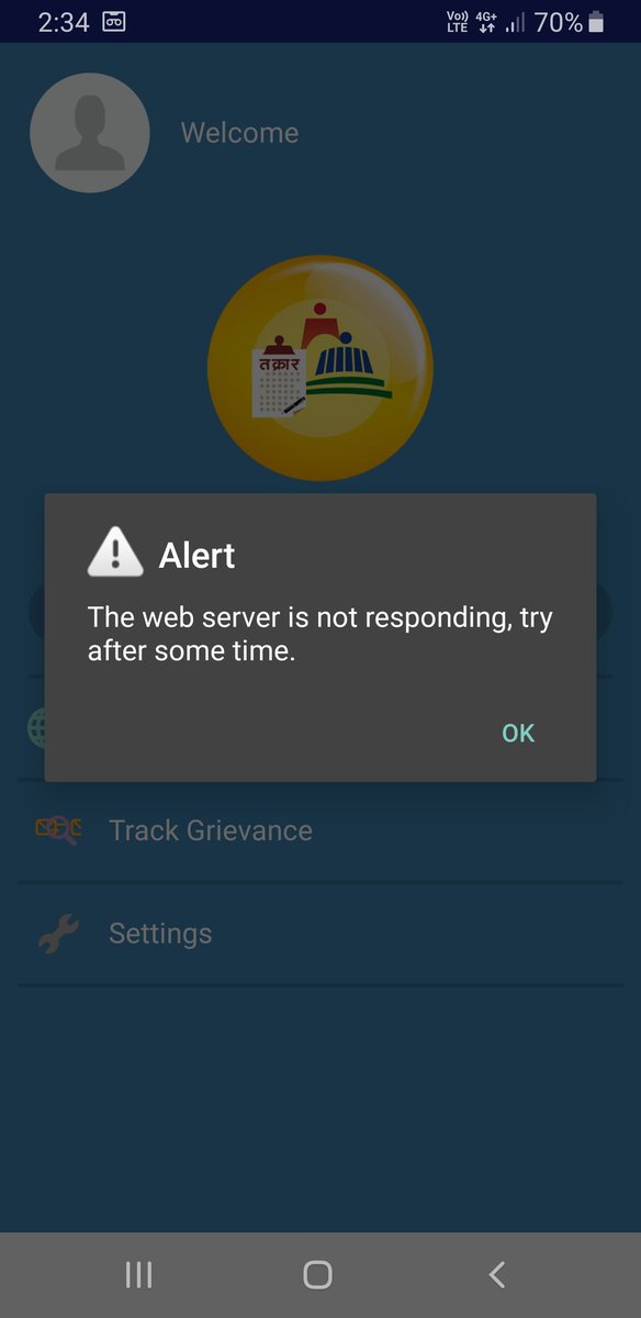 ngovaiact's tweet photo. @CMOMaharashtra sir please find screen shot of aaple sarkar app the web server is not responding from more than 15 day's https://t.co/gF54Cp8Vs3