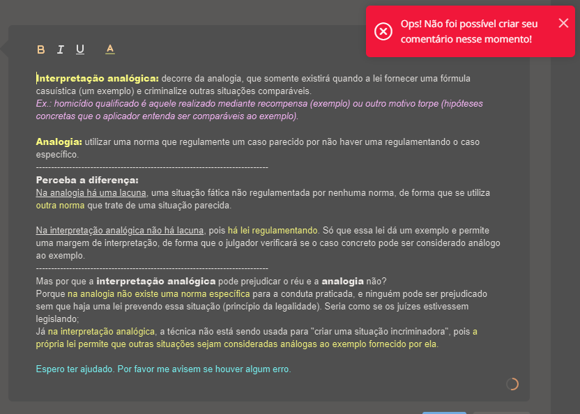 faelbc_'s tweet photo. @qconcursos Por favor, corrijam esse erro. Acontece com bastante frequência e é muito frustante fazer bons comentário para não conseguir postar no final... (Questão Q1062823) https://t.co/LuyUrE1Vep