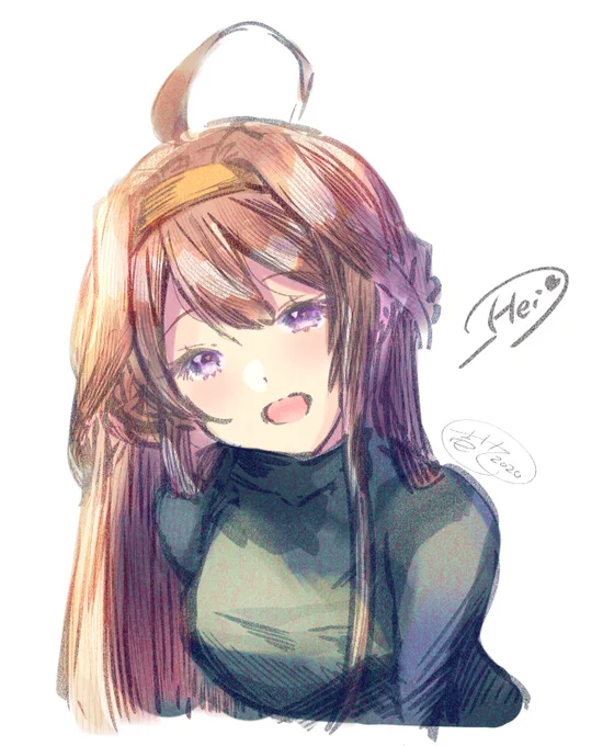お題箱から「金剛ちゃん」 #艦これ
黒タートルネックにしたのは自分の趣味。 