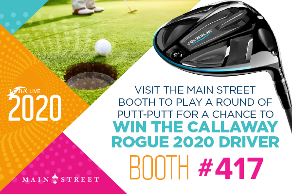 MainStreetInc's tweet photo. Stop by our booth at ICBA Live this Sunday! Play a game of putt-putt and learn about growth solutions with us for a chance to win a Callaway Rouge 2020 Driver. See you there!

#ICBA #ICBALive #Tradeshow #Banking #Finance #MainStreet #TargetSmart https://t.co/D1XzXXiF6S