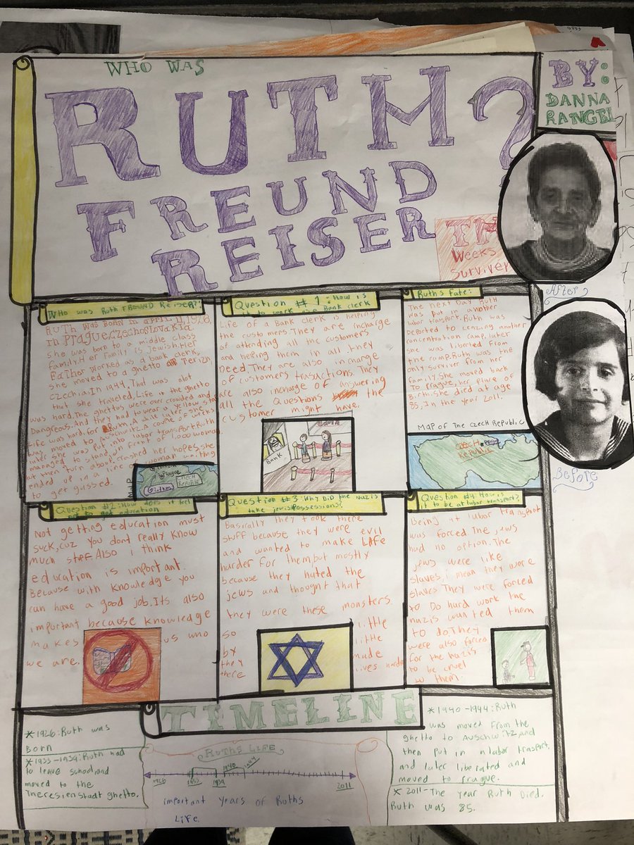 MissJMcManus's tweet photo. Wrapping up our Holocaust Unit and Research Project just in time for Spring Break! I am so proud of these researchers! @nimitzms_elar @nimitzms_neisd @NEISD https://t.co/SJi1dfCrli