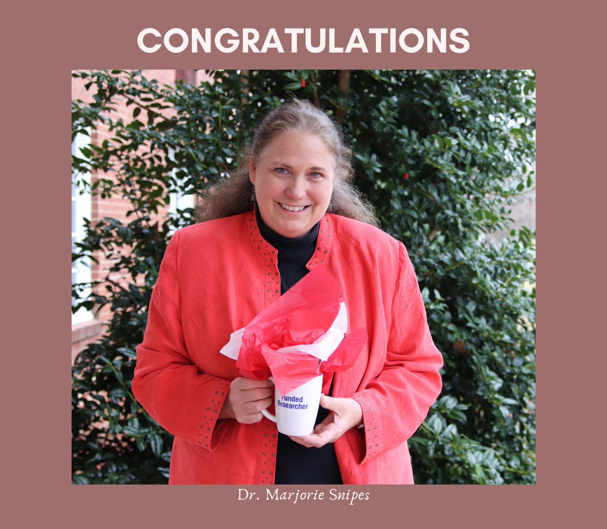 COSSUWG's tweet photo. Congratulations to Dr. Marjorie Snipes, Professor of Anthropology on being awarded a Teacher-Scholar Grant of $17,572  from the Calvin Institute of Christian Worship! https://t.co/z33ltMzZmX
