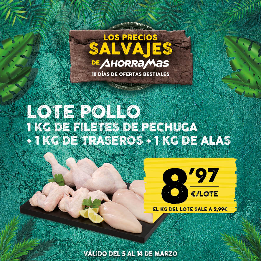 Ahorramas_com's tweet photo. Los #PreciosSalvajes ya están en tu Ahorramas más cercano. 10 días de ofertas #bestiales. https://t.co/6A3LpcwfAF