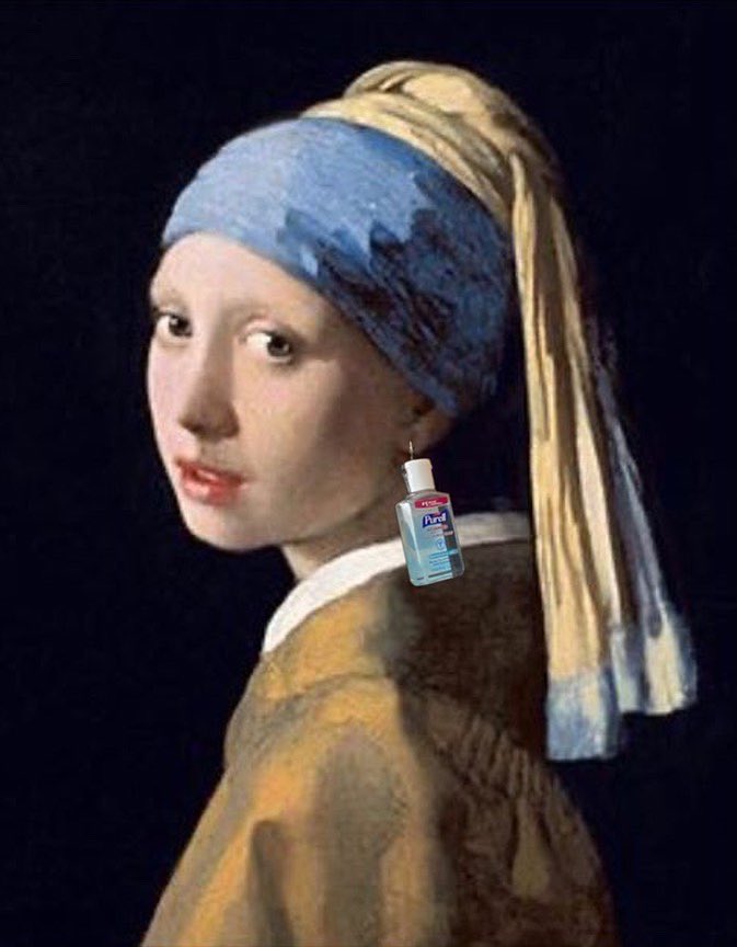 DeannaDirector's tweet image. “Girl with a Purell Earring, 2020”